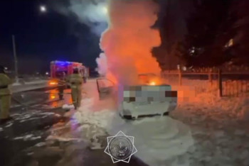 Фотография к новости: Елордада автокөлік өртенді