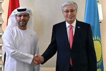 Фотография к новости: Президент Abu Dhabi Ports Group бас директорымен кездесті