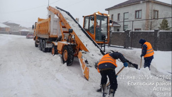 Фотография к новости: Астанада қар күреуге 2700-ден астам жол жұмысшы жұмылдырылды