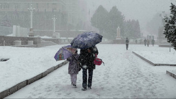 Фотография к новости: Фоторепортаж: Алматыдағы ақ ұлпа қардың қалыңдығы 18 см