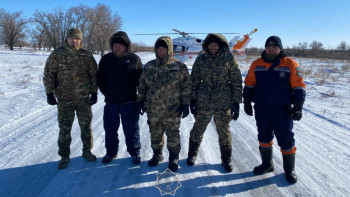 Фотография к новости: Жетісуда жоғалған адамдар тікұшақтың көмегімен табылды