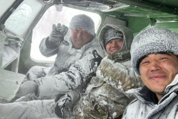 Фотография к новости: Жамбыл облысында боранда 35 адам құтқарылды