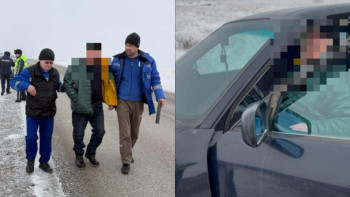 Фотография к новости: Ақмолада полицейлер инсульт алған жүргізушіні құтқарды