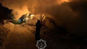 Фотография к новости: Абай облысында қауіпті өрт сөндірілді