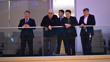 Фотография к новости: Біріккен күрес әлемі президенті елордадағы спорт нысандарын аралады