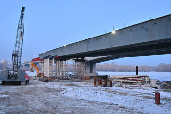 Фотография к новости: Семейдегі көпірдің құрылыс барысы тексерілді