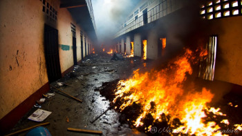 Фотография к новости: Бес баланың әкесі өрттен аман қалды