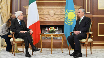 Фотография к новости: Мемлекет басшысы Италия Президенті Серджо Маттарелламен кездесті