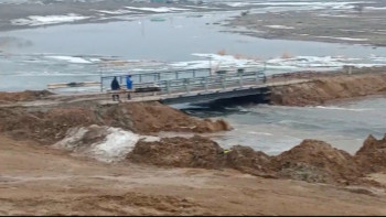 Фотография к новости: БҚО-да көпірді су шайып кетті