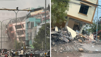 Фотография к новости: Тағы да жер сілкінісі: Көпірлер қирап, биік ғимараттар құлады