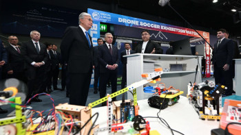 Фотография к новости: Қазақстан мен Өзбекстан президенттері AlmatyFairai көрмесіне барды