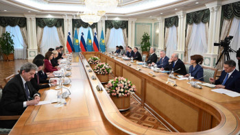Фотография к новости: Қазақстан мен Словения президенттері кеңейтілген құрамда келіссөз жүргізді