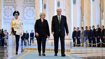 Фотография к новости: Ақордада Словения Президентін салтанатты қарсы алу рәсімі өтті