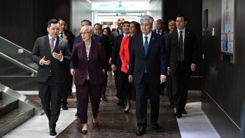 Фотография к новости: Қазақстан мен Словения президенттері Астана халықаралық қаржы орталығына барды