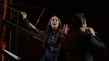 Фотография к новости: Бұл әндер қазақ тұрғанша тұрады: Астанада "Әлқисса-Нұрғиса" концерті өтті