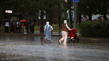Фотография к новости: Қай өңірлерде нөсер жаңбыр жауады?