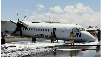 Фотография к новости: БҰҰ ұшағы Сомалиге шұғыл қонды