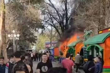 Фотография к новости: Алматыдағы Орталық саябақтан өрт шықты