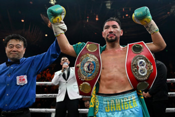 Фотография к новости: Жәнібек Әлімханұлы чемпиондық белбеуін қорғап қалды