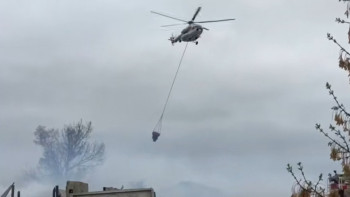 Фотография к новости: Абай облысында күнбағыс қабығы өртеніп жатыр