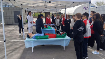 Фотография к новости: Оқушыларға алғашқы көмек көрсету сабағы өткізілді