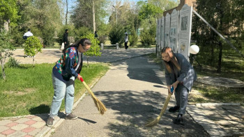 Фотография к новости: Жамбыл облысында "Таза Қазақстан" экологиялық акциясы жалғасты