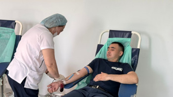 Фотография к новости: Қанмен берілген үміт: ҚАЖ департаменті қайырымдылық шарасына жұмылды