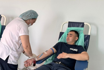 Фотография к новости: Қанмен берілген үміт: ҚАЖ департаменті қайырымдылық шарасына жұмылды