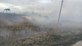 Фотография к новости: Ақмолада 40 гектар жердегі құрғап шөп өртенді