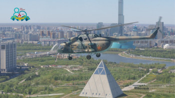 Фотография к новости: Әуе қорғаныс күштері әуеде шоу жасайды