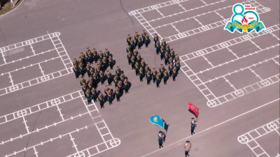 Ұлттық ұлан Ұлы Жеңістің 80 жылдығын патриоттық акциямен атап өтті