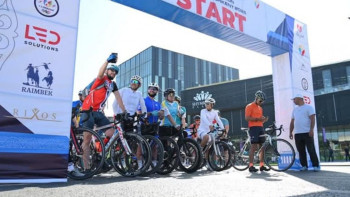 Фотография к новости: Шымкент-Ташкент веломарафоны басталды