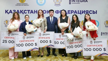Фотография к новости: Бокстан әлем чемпионатының жеңімпаздарына 100 мың доллардан берілді