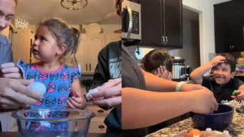 Фотография к новости: Қызының маңдайына жұмыртқа жарып, TikTok-қа салған әйел сотталды