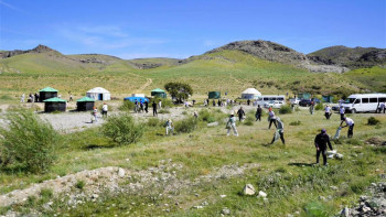 Фотография к новости: Қожа Ахмет Ясауи кесенесі маңында сенбілік өтті