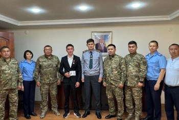 Баланы құтқарғаны үшін ҚР ТЖМ медалімен студент марапатталды