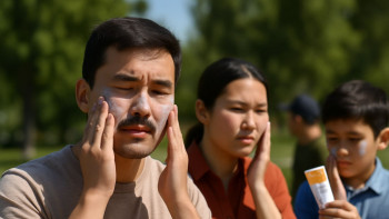Фотография к новости: Терісі қара адамдарға да күннен қорғайтын крем қажет. Неге екенін білесіз бе?