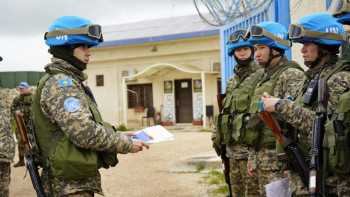 Фотография к новости: Әскери қызметшілер БҰҰ-ның бітімгерлік миссияларына қатысты