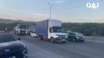 Фотография к новости: Тараз-Шымкент трассасында 205 тонналық жүк көлігі апатқа ұшырады