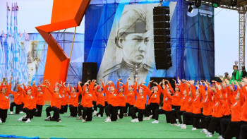 Фотография к новости: Қобда ауылында Әлия Молдағұлованың 100 жылдығы дүркіреп өтті