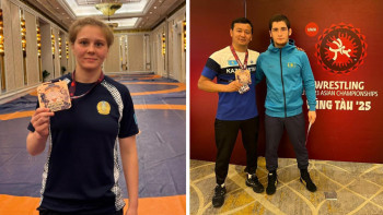 Фотография к новости: Қарағандылық балуандар Вьетнамдағы Азия чемпионатында екі қола жүлдеге ие болды