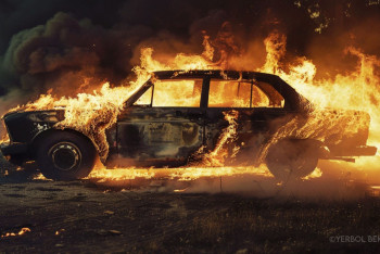 Фотография к новости: Ашуға булыққан ер адам әйелінің көлігін өртеп жіберді