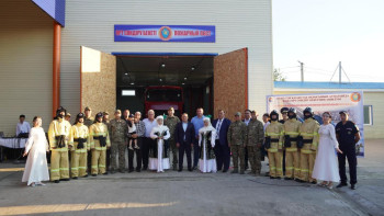 Фотография к новости: СҚО-да еріктілерден құралған алғашқы өртке қарсы құралым ашылды