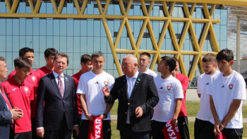 Фотография к новости: Қызылордада УЕФА стандартына сай стадион салынып жатыр