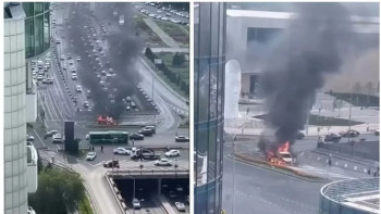 Фотография к новости: Алматыда "Газель" өртеніп, күлі ғана қалды