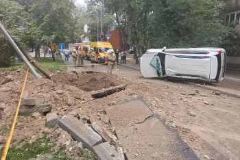 Фотография к новости: Алматыда жерасты газ құбыры жарылды: екі адам зардап шекті