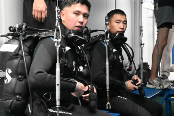 Фотография к новости: Суда өмір сүру, штурман болу, вахтада тұру: Курсанттар Ақтауда шыңдалуда