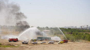 Фотография к новости: 84 оқу-жаттығу, 50 шатырлы лагерь: елімізде жер сілкінісіне қарсы іс-қимыл пысықталды