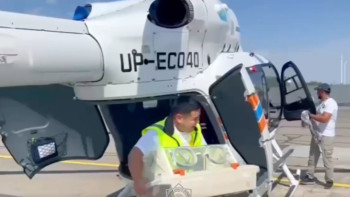 Фотография к новости: Жаңа туған нәрестені Жаңақорғаннан Қызылордаға тікұшақпен жеткізді