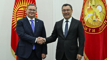 Фотография к новости: Сыртқы істер министрі Мұрат Нұртілеуді Қырғызстан президенті қабылдады